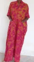 3_Tunique tissu voile %cotonTaille  M rouge avec motifs oranges.webp