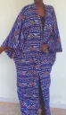 10_kimono bleu motifs blancs orange tissu soie doux taille M 22500.webp