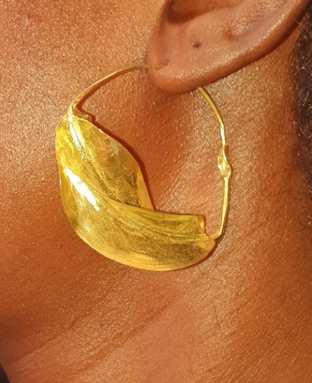 Créoles Torsadées en Bronze Effet Martelé "Binta" – Alannaventine