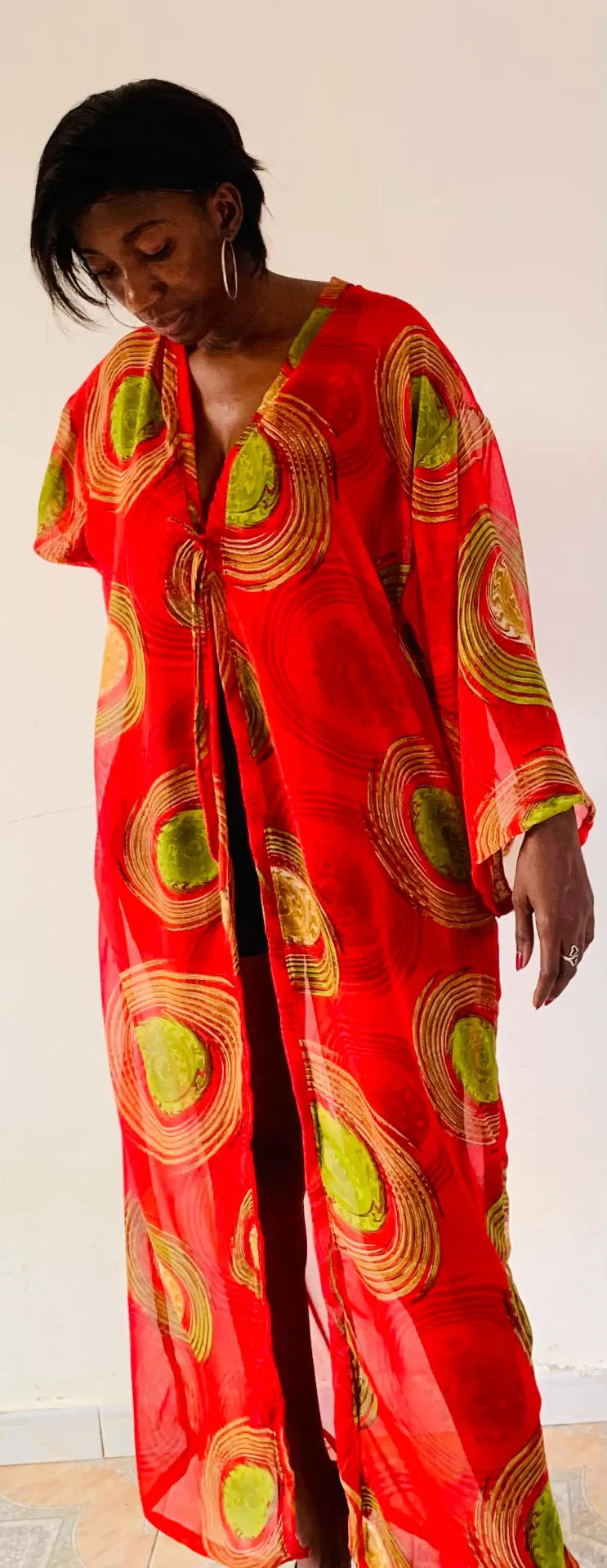 Kimono en Chiffon "Diouma" Chic & Décontracté – Taille Unique