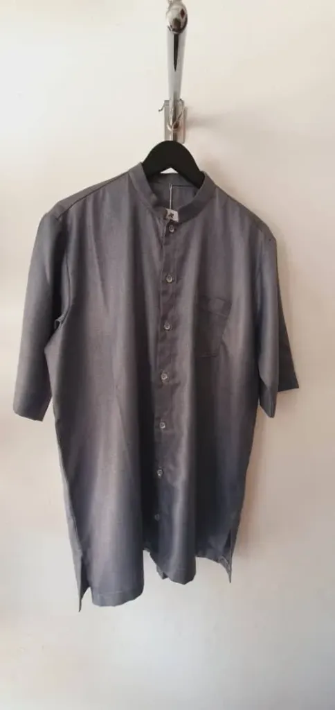 Chemise en lin grise