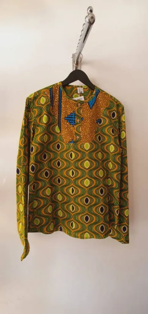 Chemise en wax patchwork