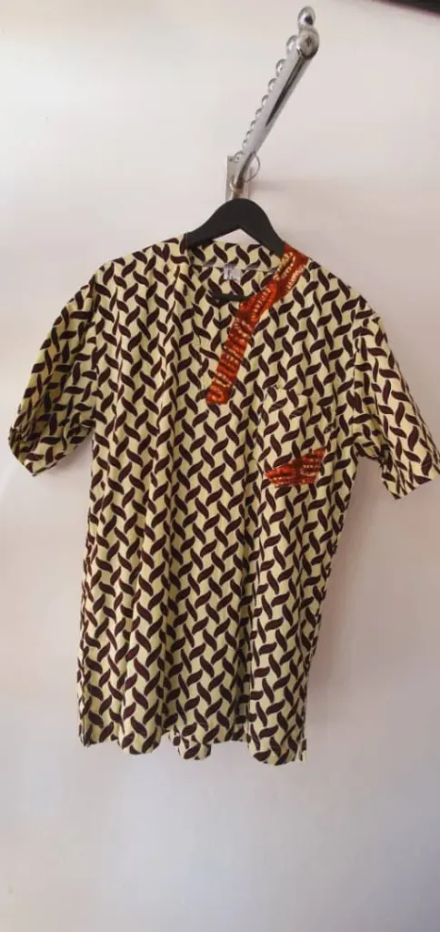 Chemise en wax patchwork