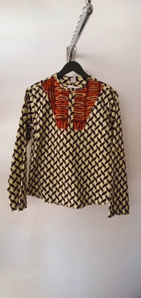 Chemise en wax patchwork