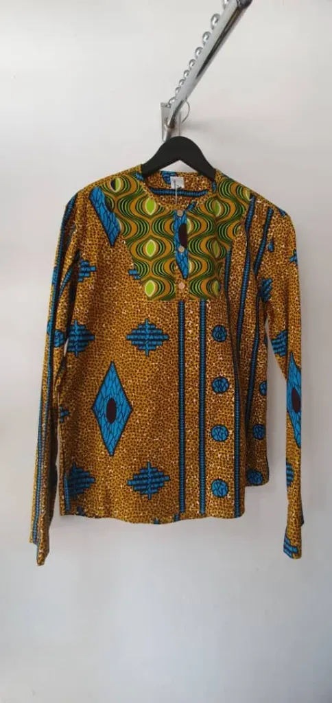 Chemise en wax patchwork