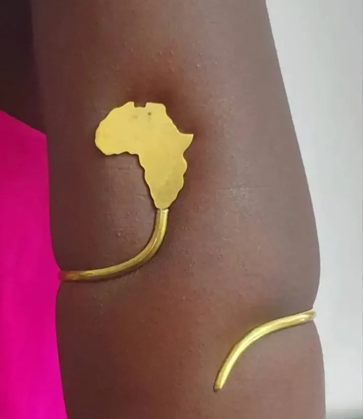 Bracelet d'Avant-bras en Bronze "Africa" – Symbole & Identité